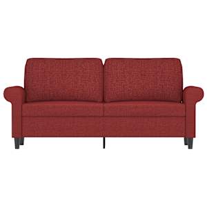 vidaXL Dvivietė sofa, raudonojo vyno spalvos, 140cm, audinys