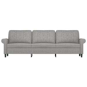vidaXL Trivietė sofa, &scaron;viesiai pilkos spalvos, 180cm, audinys