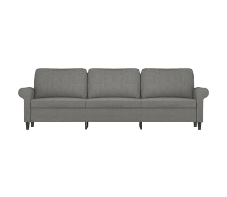 vidaXL Trivietė sofa, tamsiai pilkos spalvos, 180cm, audinys
