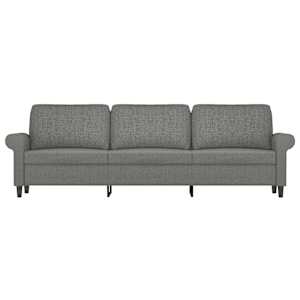vidaXL Trivietė sofa, tamsiai pilkos spalvos, 180cm, audinys