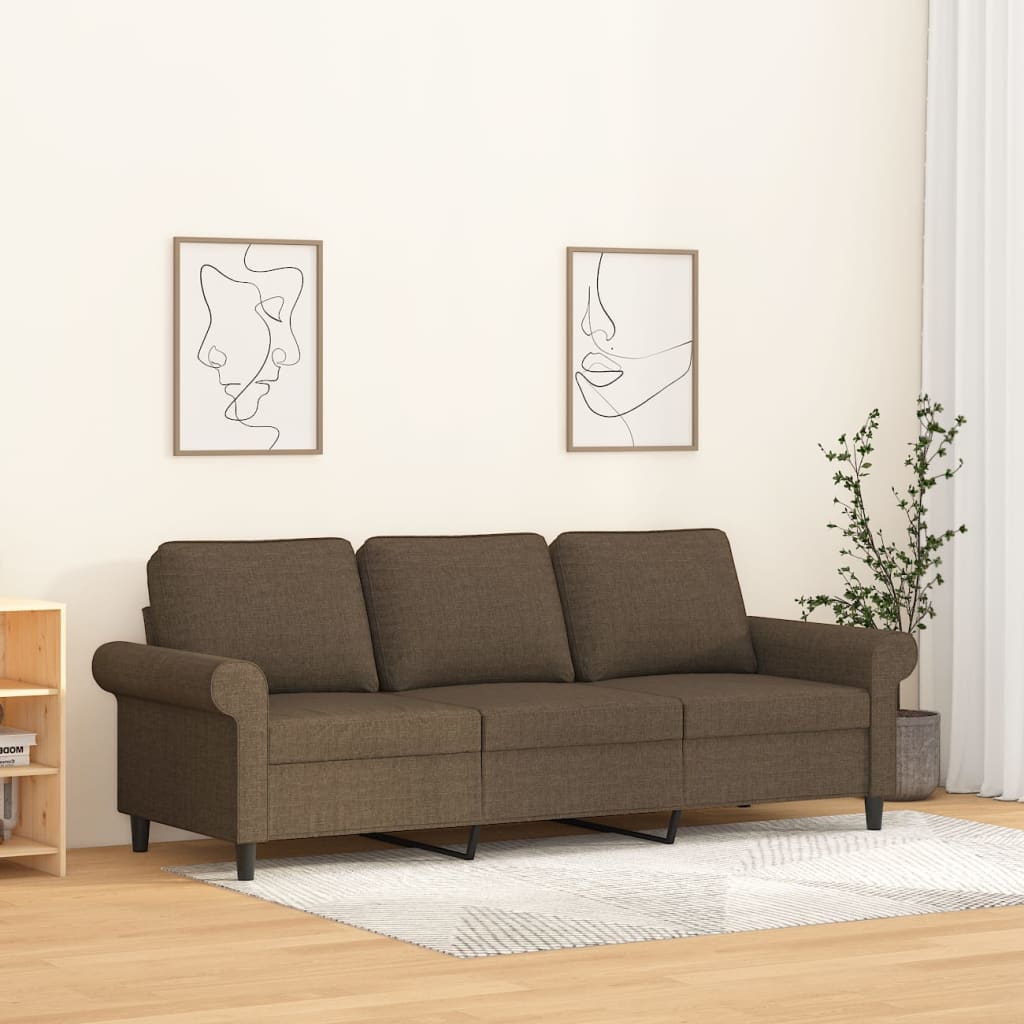 trīsvietīgs dīvāns, brūns audums, 180 cm | Stepinfit.lv