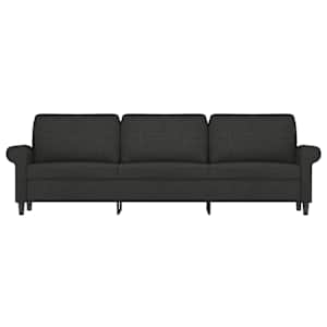 vidaXL Trivietė sofa, juodos spalvos, 180cm, audinys