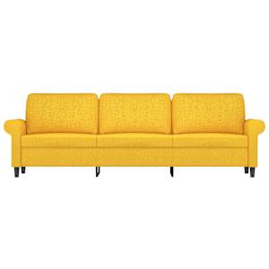 vidaXL Trivietė sofa, &scaron;viesiai geltonos spalvos, 180cm, audinys