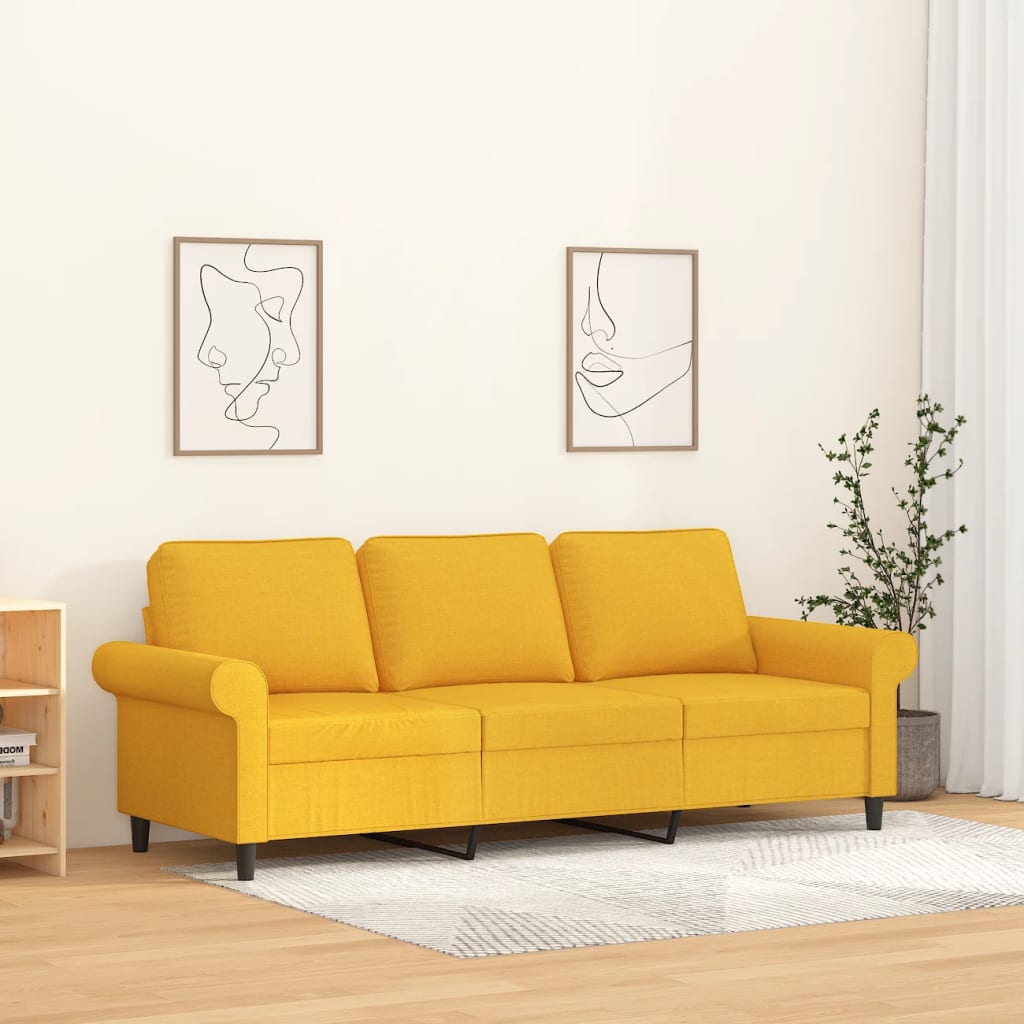 3-Sitzer-Sofa Hellgelb 180 cm Stoff kaufen