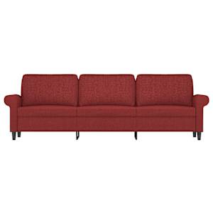 vidaXL Trivietė sofa, raudonojo vyno spalvos, 180cm, audinys