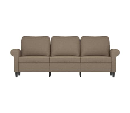 vidaXL Trivietė sofa, taupe spalvos, 180cm, audinys