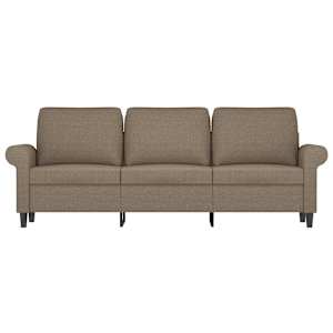 vidaXL Trivietė sofa, taupe spalvos, 180cm, audinys