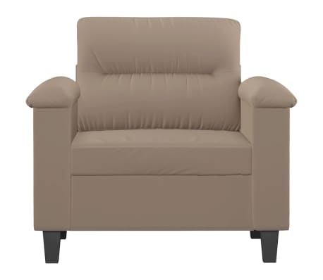 vidaXL Krėslas, taupe spalvos, 60cm, mikropluo&scaron;to audinys