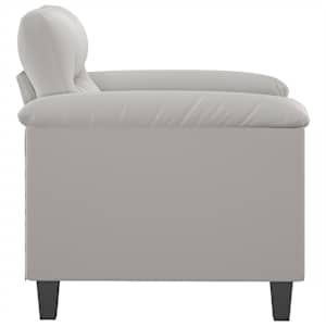 Křeslo světle šedé 60 cm tkanina z mikrovlákna - obrázek 4
