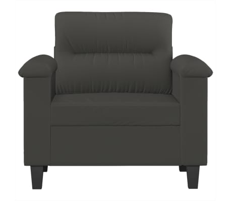 vidaXL Sofa Chair Dark Grey 60 cm Microfibre Fabric
