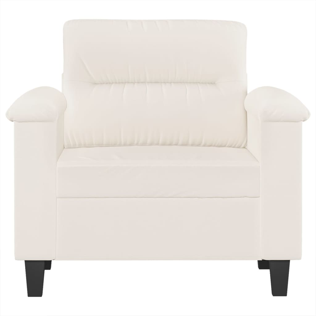 vidaXL Sillón de tela de microfibra beige 60 cm