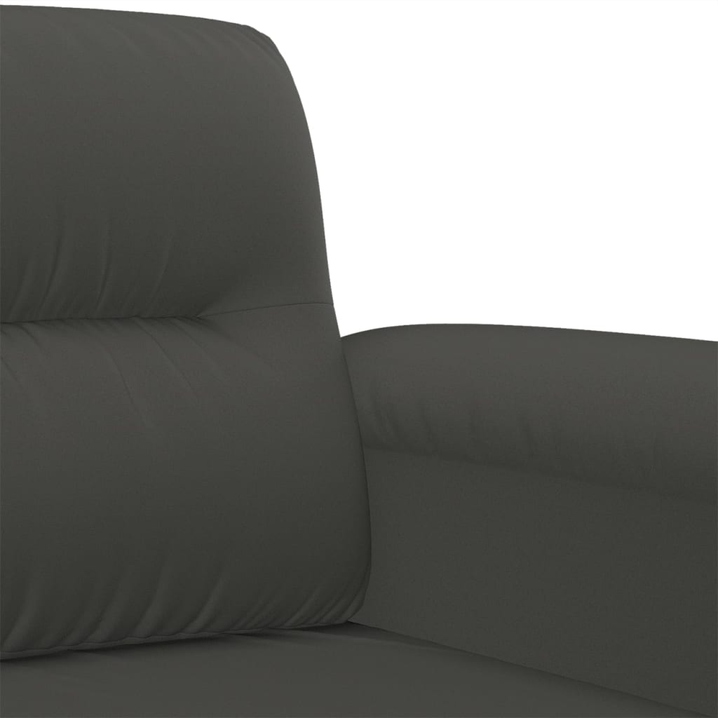 2-Sitzer-Sofa Dunkelgrau 120 cm Mikrofasergewebe-6