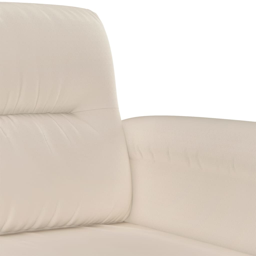 2-местен диван, кремава, 120 см, микрофибърен плат