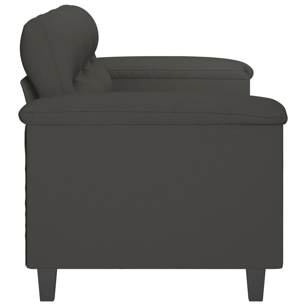 3-Sitzer-Sofa Dunkelgrau 180 cm Mikrofasergewebe-4