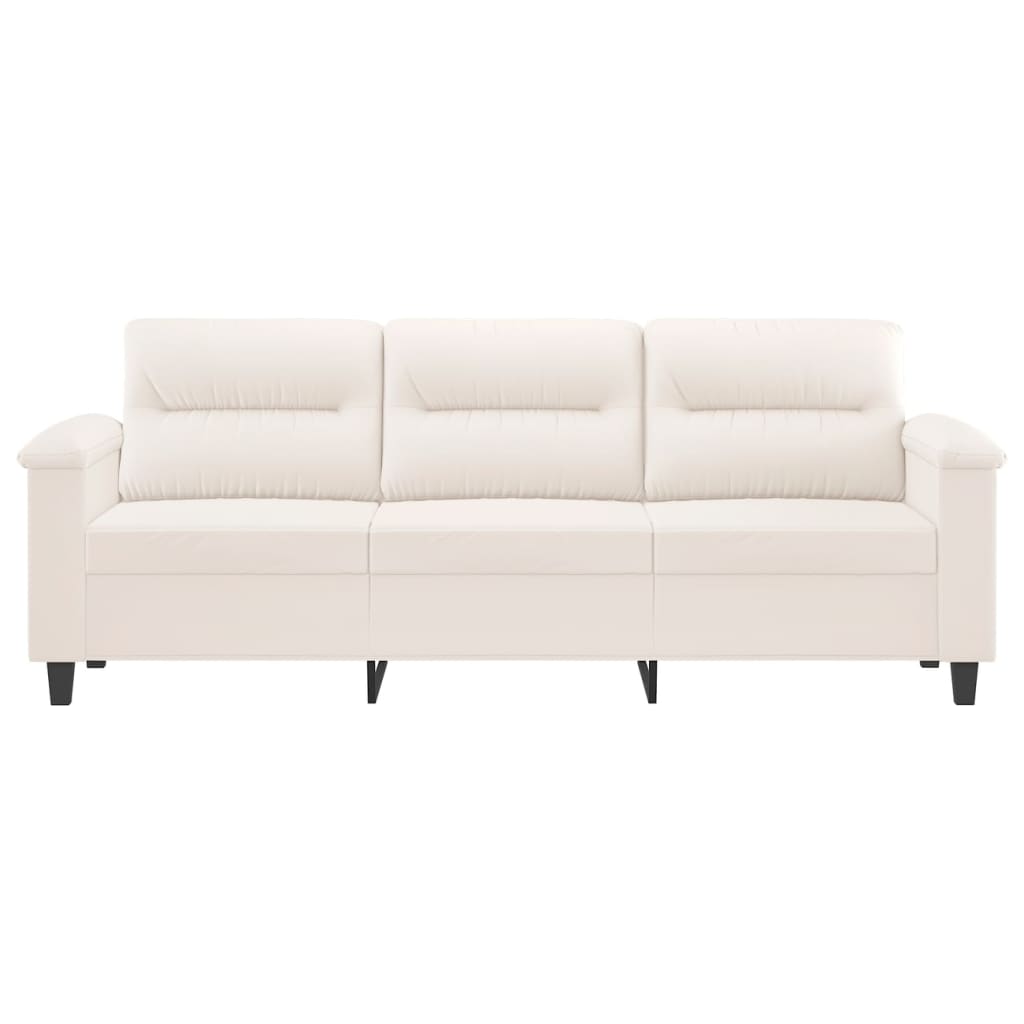 3-Sitzer-Sofa Beige 180 cm Mikrofasergewebe | Stepinfit.de
