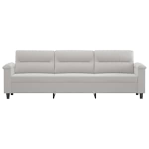 vidaXL 3-Seater Sofa Light Grey 210 cm Microfibre Fabric