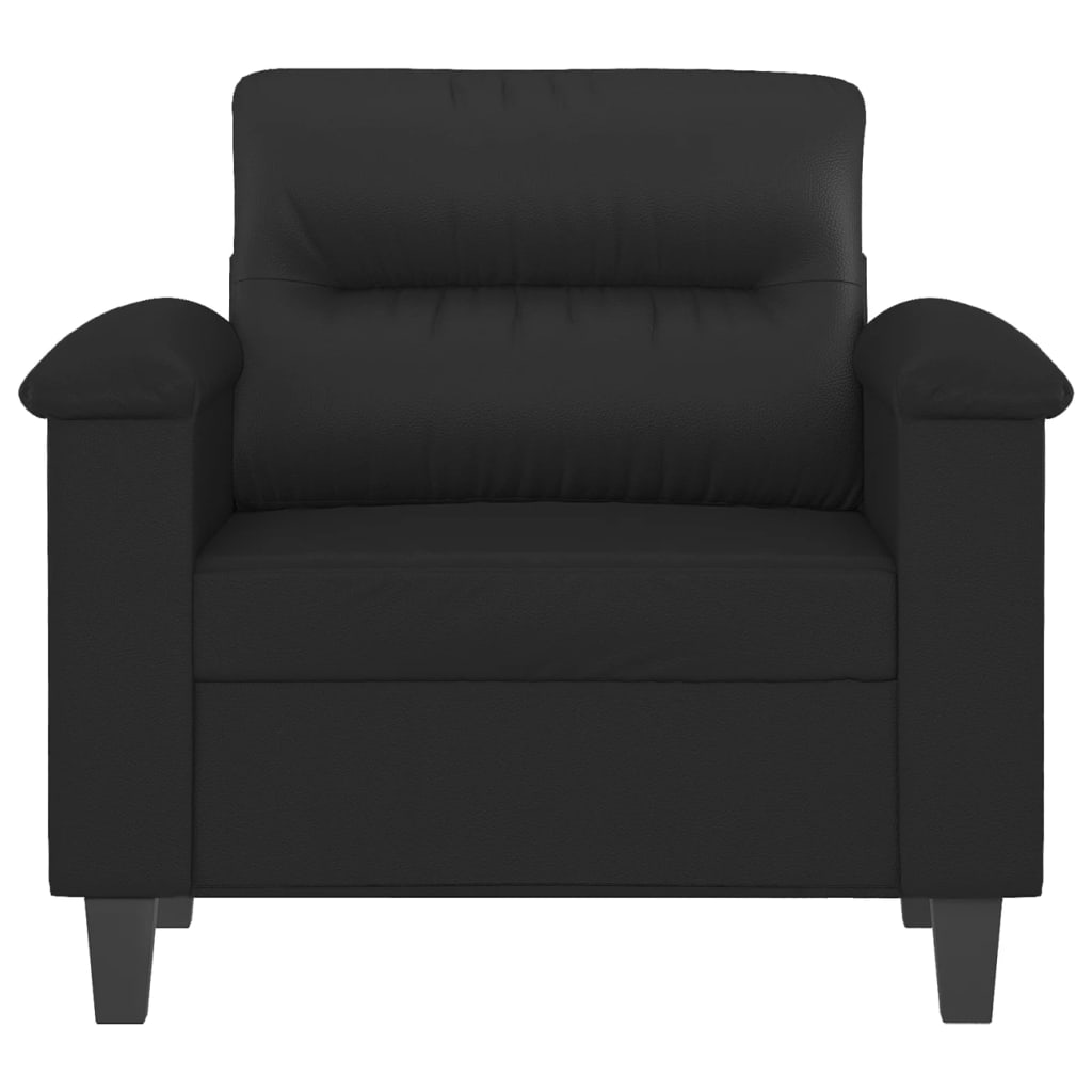 vidaXL Sofa Chair Black 23.6" Faux Leather