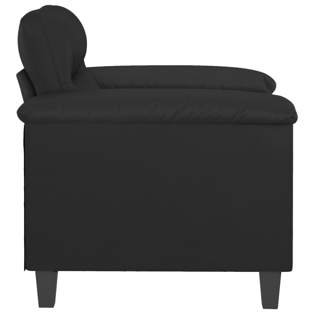 Sessel Schwarz 60 cm Kunstleder | Stepinfit.de