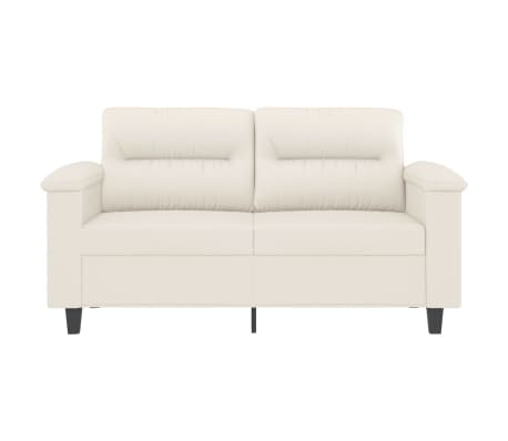 vidaXL 2-Sitzer-Sofa Creme 120 cm Kunstleder