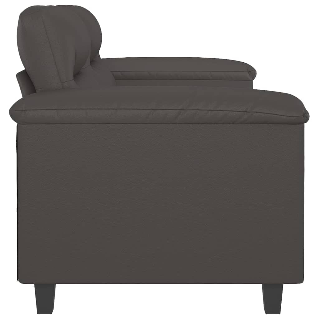 2-Sitzer-Sofa Grau 120 cm Kunstleder | Stepinfit.de
