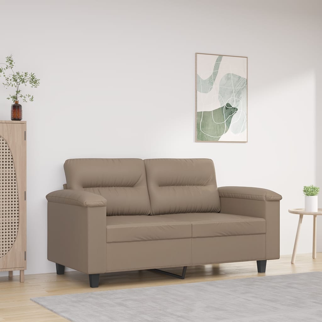 2-Sitzer-Sofa Cappuccino-Braun 120 cm Kunstleder | Stepinfit.de