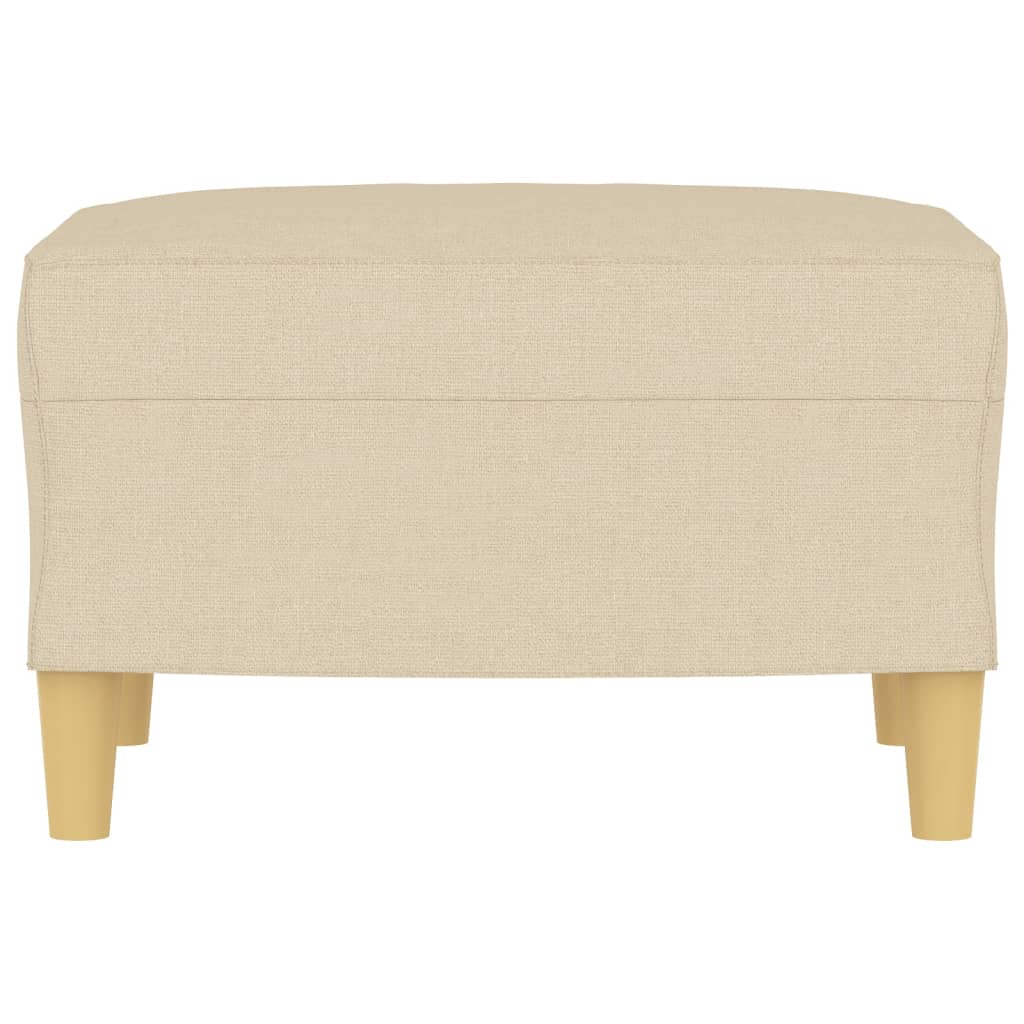 vidaXL Voetenbank 60x50x41 cm stof crèmekleurig afbeelding
