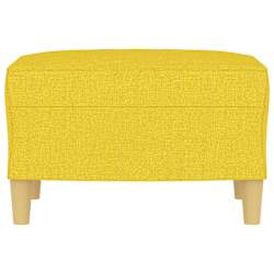 vidaXL Apoio de p&eacute;s 60x50x41 cm tecido amarelo-claro
