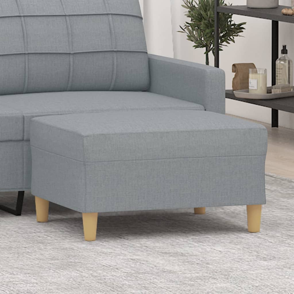 vida XL Fußhocker Hellgrau 70x 55x 41 cm Stoff
