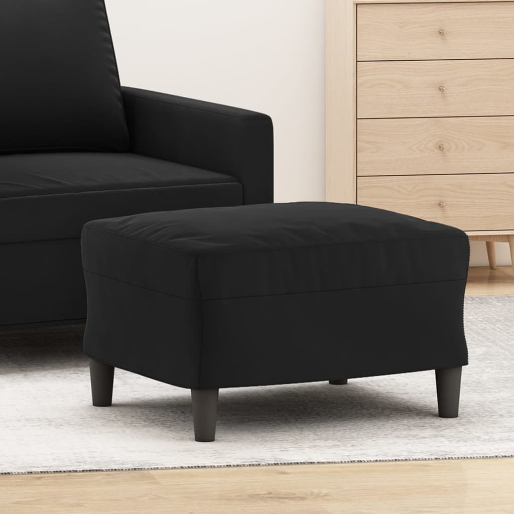 vidaXL Footstool Black 60x50x41 cm Velvet