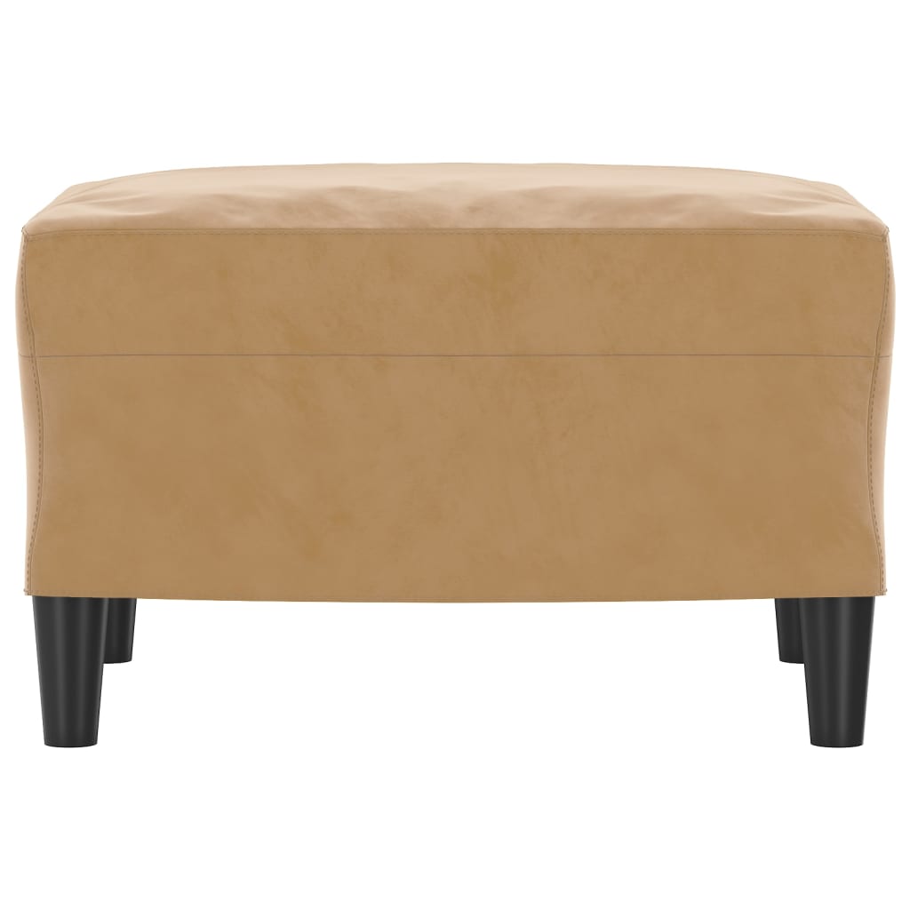 vidaXL Voetenbank 60x50x41 cm fluweel bruin afbeelding
