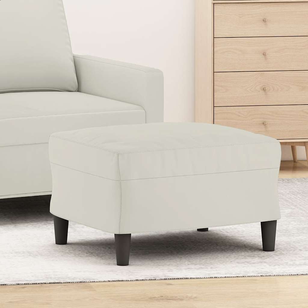 vidaXL Fußhocker Creme 60x50x41 cm Samt