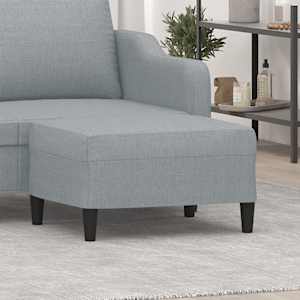 Stolček za noge svetlo siv 70x55x41 cm blago