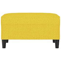 vidaXL Apoio de p&eacute;s 70x55x41 cm tecido amarelo-claro