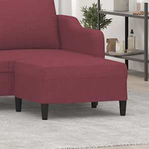 Stolček za noge vinsko rdeče 70x55x41 cm blago