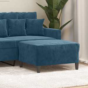 Stolček za noge moder 70x55x41 cm žamet