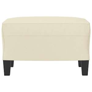 vidaXL Fu&szlig;hocker Creme 60x50x41 cm Kunstleder