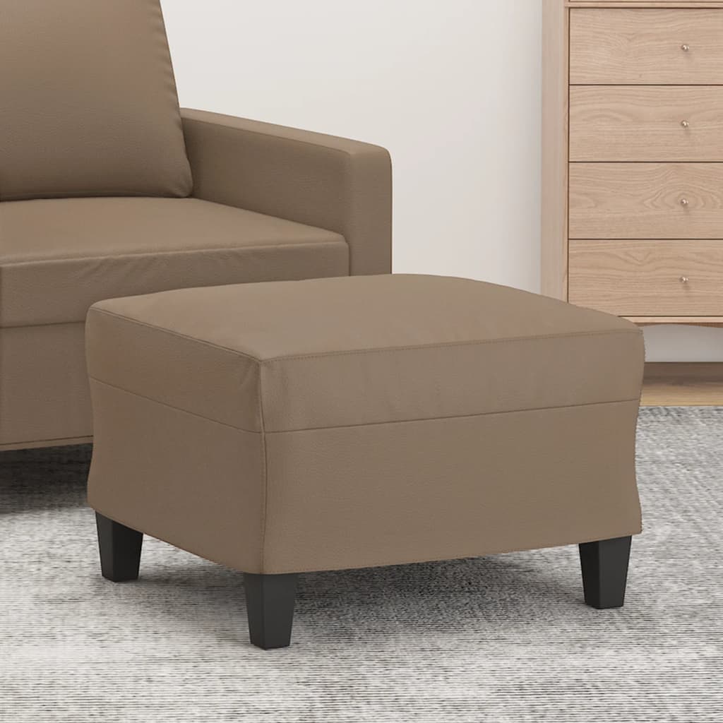 vidaXL Footstool Cappuccino 60x50x41 cm Faux Leather