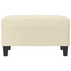 vidaXL Fu&szlig;hocker Creme 70x55x41 cm Kunstleder