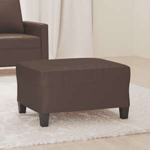 Stolček za noge rjav 70x55x41 cm umetno usnje