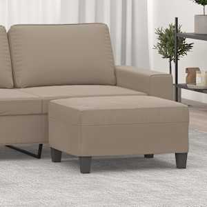 Stolček za noge taupe 70x55x41 cm tkanina iz mikrovlaken