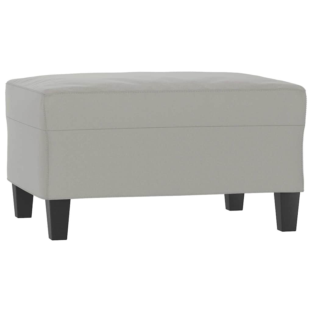 vidaXL Podnožka světle šedá 70 x 55 x 41 cm tkanina z mikrovlákna