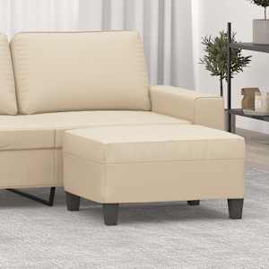 Stolček za noge krem 70x55x41 cm tkanina iz mikrovlaken