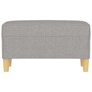 Lavice světle šedá 70 x 35 x 41 cm textil - obrázek 3