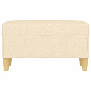 Lavice krémová 70 x 35 x 41 cm textil - obrázek 3