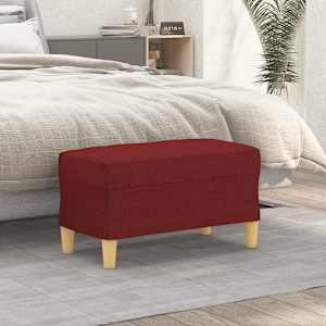 Lavice vínová 70x35x41 cm textil - obrázek 1