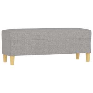 Lavice světle šedá 100 x 35 x 41 cm textil - obrázek 2