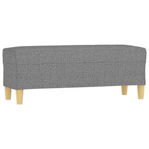 Lavice tmavě šedá 100 x 35 x 41 cm textil - obrázek 2
