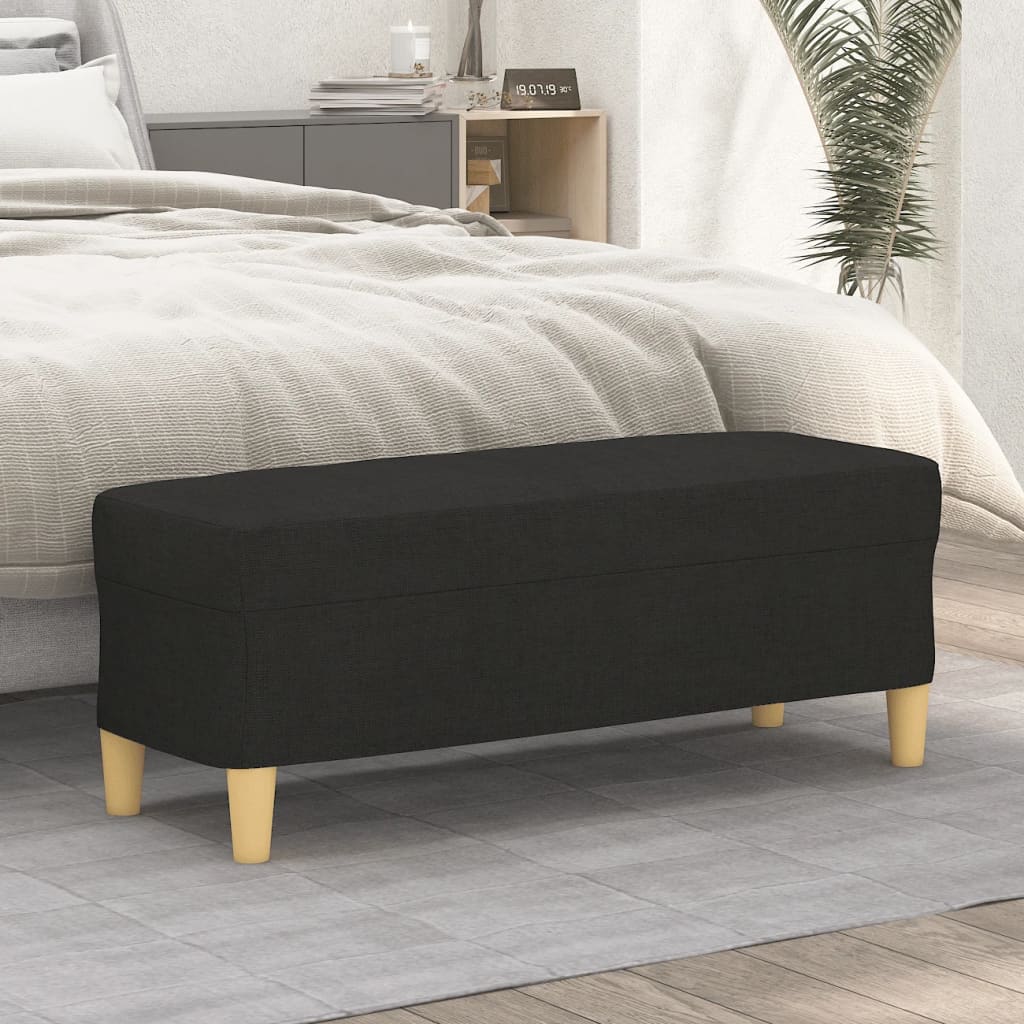 vidaXL Bancă, negru, 100x35x41 cm, textil