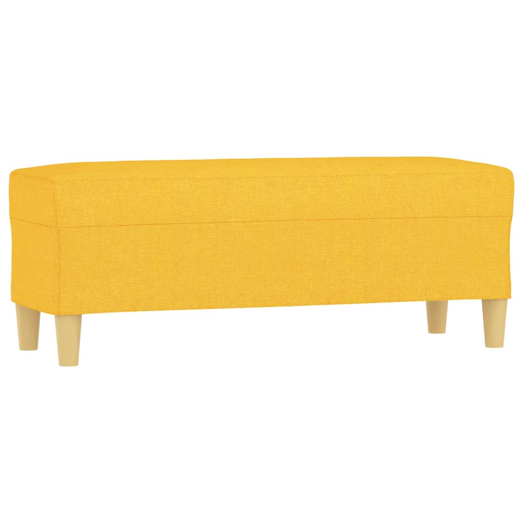 vidaXL Lavice světle žlutá 100 x 35 x 41 cm textil