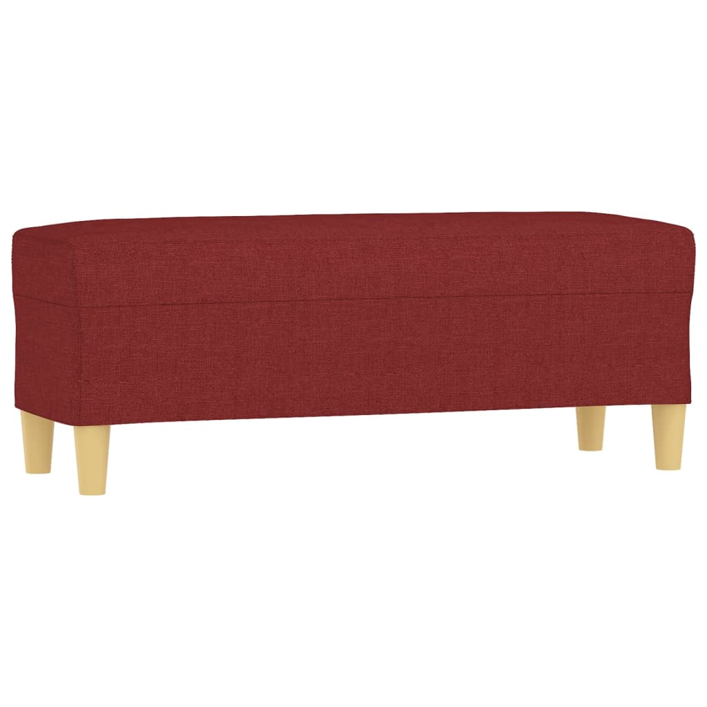 vidaXL Lavice vínová 100 x 35 x 41 cm textil